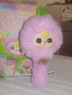 Kawaii Pink Plush Baby Brush